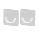 Two adhesive curtain rod holders.