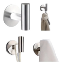 Brushed metal self-adhesive stainless steel bathroom hook from Easy Peasy Stainless Steel Guide