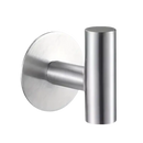 Brushed metal wall hook from Easy Peasy Stainless Steel Bathroom Hook Guide