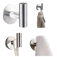 Trendy brushed metal wall hook from Easy Peasy Stainless Steel Bathroom Guide
