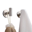 Brushed nickel towel hooks from Easy Peasy Stainless Steel Bathroom Hook Guide, trendy self-adhesive stainless steel option