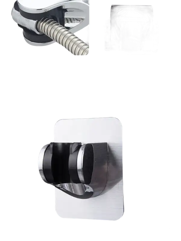 Adhesive shower head holder.