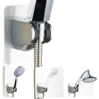 Adjustable shower head holder.