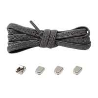 Dark grey shoelaces with metal locks.