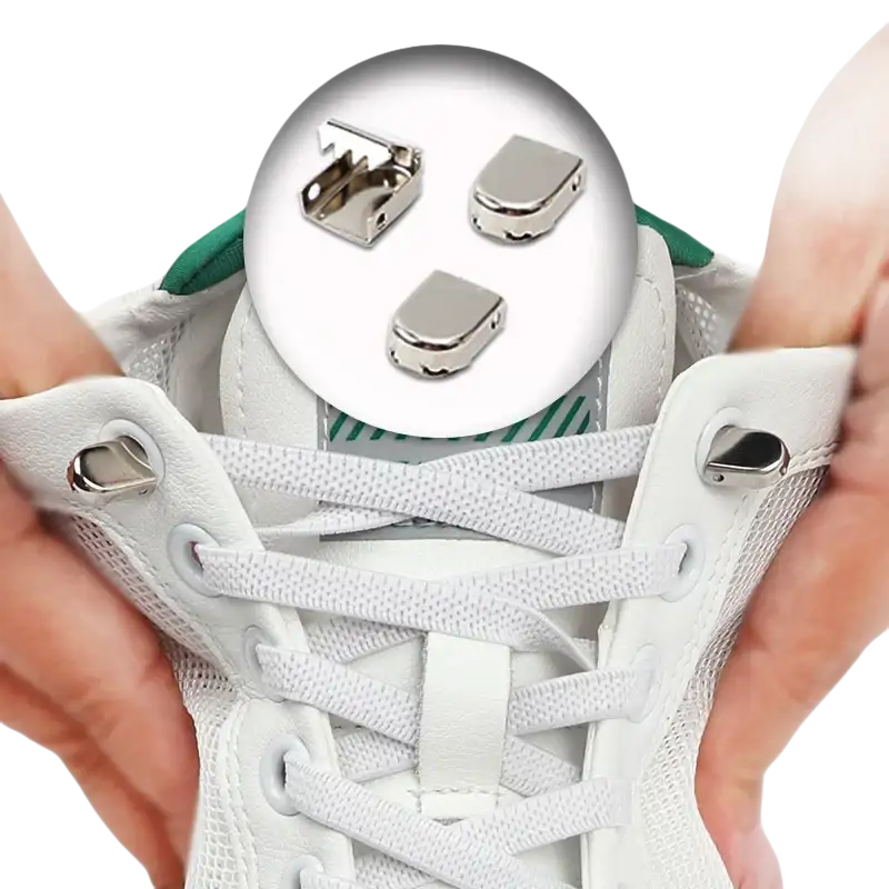 Snazzy Metal Clip Elastic Shoelaces for Your Sneakers