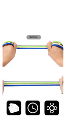 Elastic resistance band demonstration.