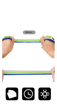 Elastic resistance band demonstration.