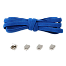 Royal blue shoelaces with metal locks.