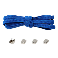 Royal blue shoelaces with metal locks.