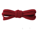 Dark red elastic shoelaces with metal locks.