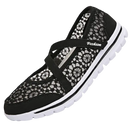 Black lace Mary Jane shoe.