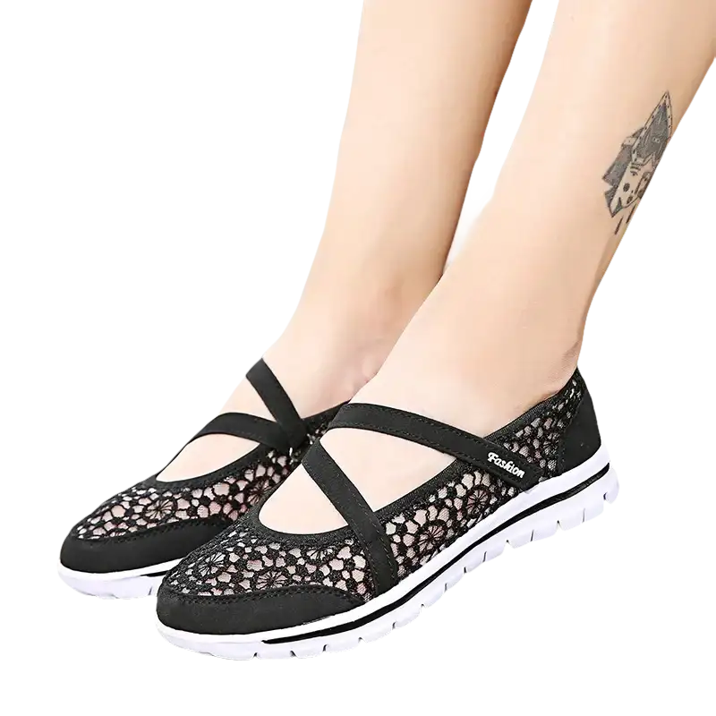 Sweetest Ladies Sneakers Woman Mesh Flats Breathable Shoes