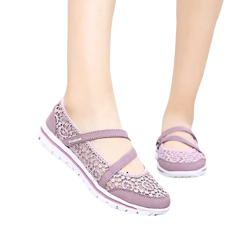 Sweetest Ladies Sneakers Woman Mesh Flats Breathable Shoes