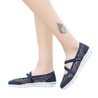 Navy blue lace women’s shoes.