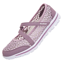 Lavender lace Mary Jane shoe.