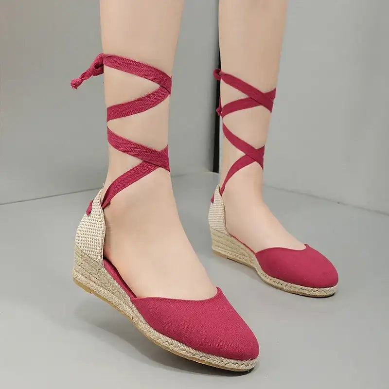 Sweet Ankle Tie High Heel Sandals and Espadrilles