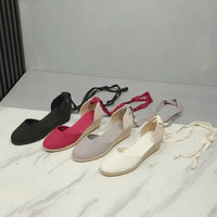 Sandals for Women 2025 Grass Woven High Heels Summer Strap High Heels Linen Soled Shoes Strap Hemp Rope Wedges Shoes