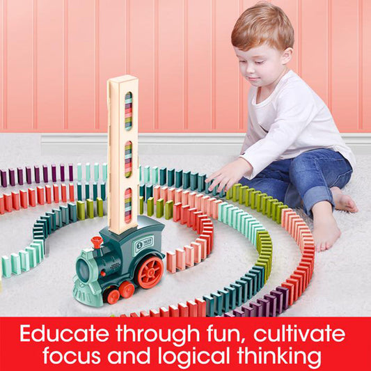 Domino Express™ Automatic Train Set – Electric Domino Laying Toy for Kids 🚂🧩