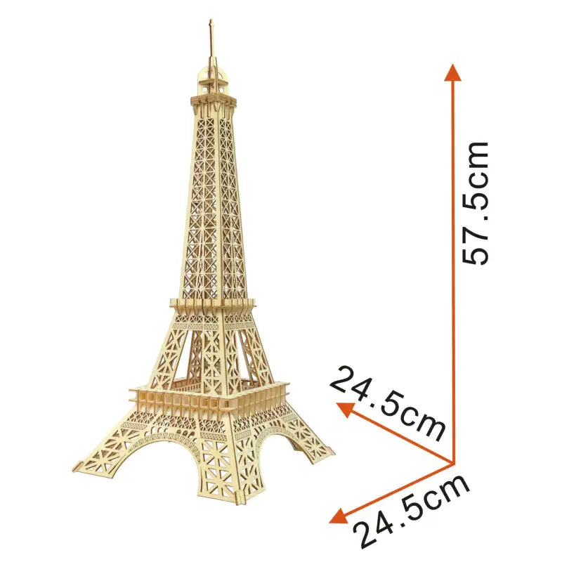 LaserCraft 3D Wooden Jigsaw Puzzle Kit - XFG001 Little Paris Tower