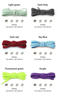 No Tie Shoe Laces Elastic Laces Sneakers Tennis Flat Shoelaces Without Ties Kids Adult Quick Shoe Lace Rubber Bands