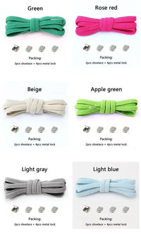 No Tie Shoe Laces Elastic Laces Sneakers Tennis Flat Shoelaces Without Ties Kids Adult Quick Shoe Lace Rubber Bands