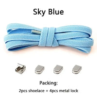No Tie Shoe Laces Elastic Laces Sneakers Tennis Flat Shoelaces Without Ties Kids Adult Quick Shoe Lace Rubber Bands