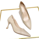Beige pointed-toe high heels perfect for outdoor elegant and trendy looks