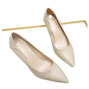 Beige pointed-toe soft outdoor pumps from Elegant Pointed-Toe Heels for Fashionable Women
