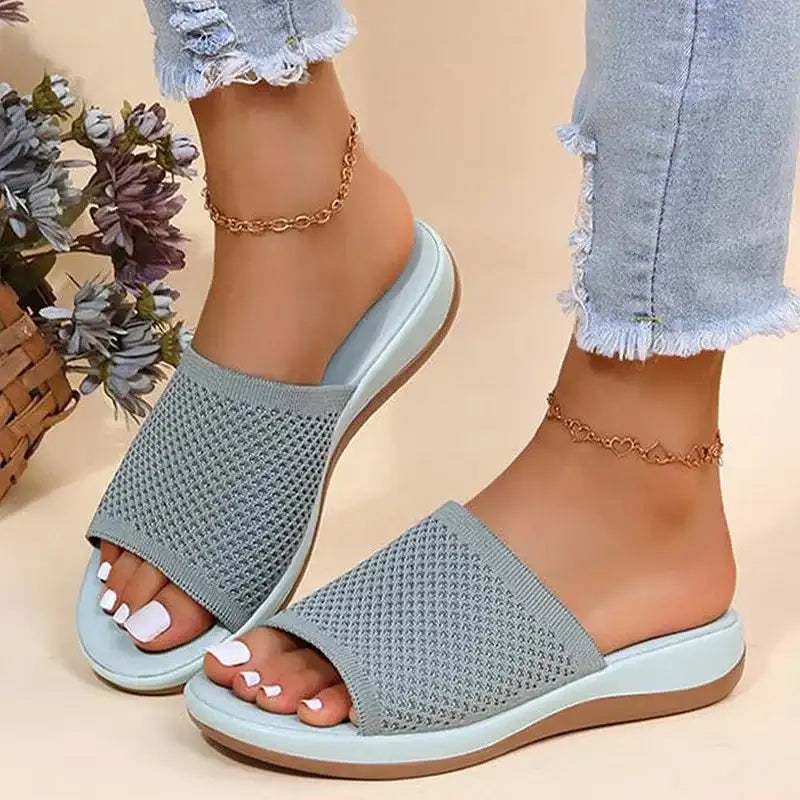 Fashion Women Summer Sandals Shoes Wedge Sandals Ladies Soft Slip On Women’s Sandals Elegant Sandalias Mujer Female