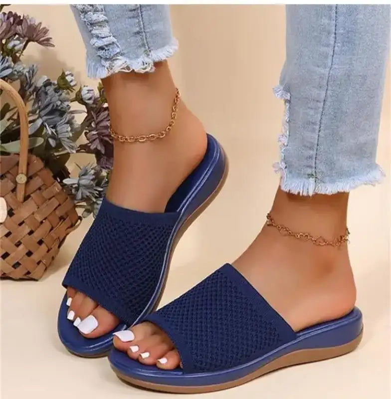 Fashion Women Summer Sandals Shoes Wedge Sandals Ladies Soft Slip On Women’s Sandals Elegant Sandalias Mujer Female