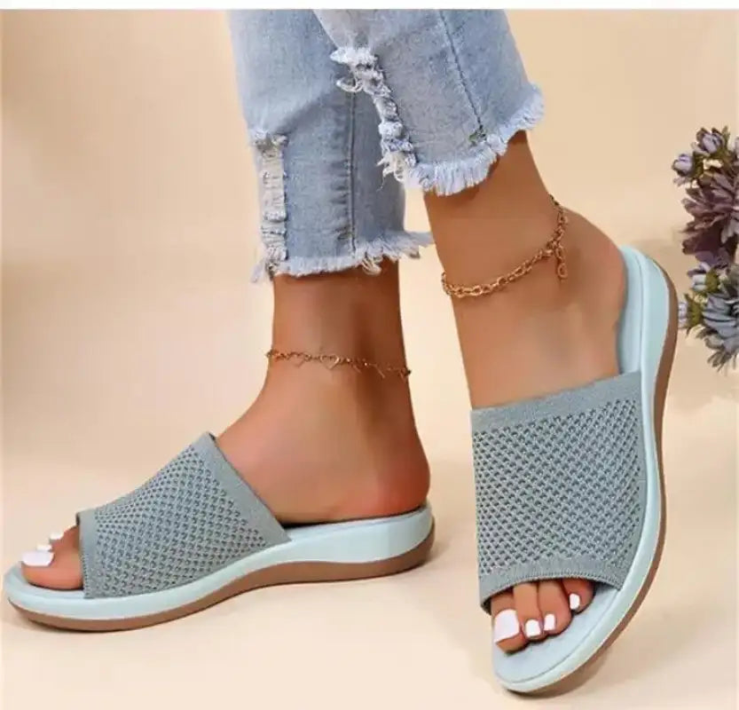 Fashion Women Summer Sandals Shoes Wedge Sandals Ladies Soft Slip On Women’s Sandals Elegant Sandalias Mujer Female