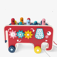 Montessori Animal Bus - Pounding & Musical Toy - Red