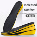 Invisiable Height Increase Insoles for Women Men Heel Lift Yellow Shoes Sole Pad Breathable Shock Absorption Feet Care