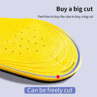 Invisiable Height Increase Insoles for Women Men Heel Lift Yellow Shoes Sole Pad Breathable Shock Absorption Feet Care