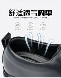 Men’s Dress Shoes New Shiny Business Work Shoes Autumn Thick-soled Comfortable British Casual Men’s Pu Leather Shoes
