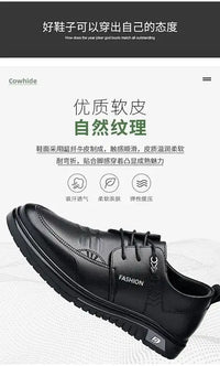Men’s Dress Shoes New Shiny Business Work Shoes Autumn Thick-soled Comfortable British Casual Men’s Pu Leather Shoes