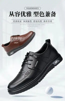 Men’s Dress Shoes New Shiny Business Work Shoes Autumn Thick-soled Comfortable British Casual Men’s Pu Leather Shoes