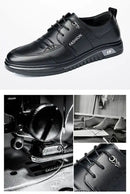 Men’s Dress Shoes New Shiny Business Work Shoes Autumn Thick-soled Comfortable British Casual Men’s Pu Leather Shoes