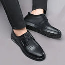 Men’s Dress Shoes New Shiny Business Work Shoes Autumn Thick-soled Comfortable British Casual Men’s Pu Leather Shoes