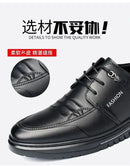 Men’s Dress Shoes New Shiny Business Work Shoes Autumn Thick-soled Comfortable British Casual Men’s Pu Leather Shoes