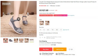 Veowalk Vintage Chinese Embroidery Women Cotton Satin Pointy Toe Slip On Low Heel Pumps Elegant Ladies Casual Walking