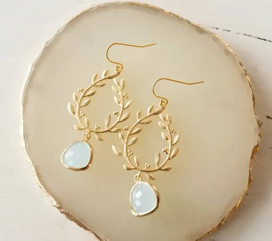 Emerald Whimsy Wheat Ear Gold Leaf Darlings