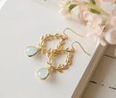 Emerald Whimsy Wheat Ear Earrings - Gold / Alloy