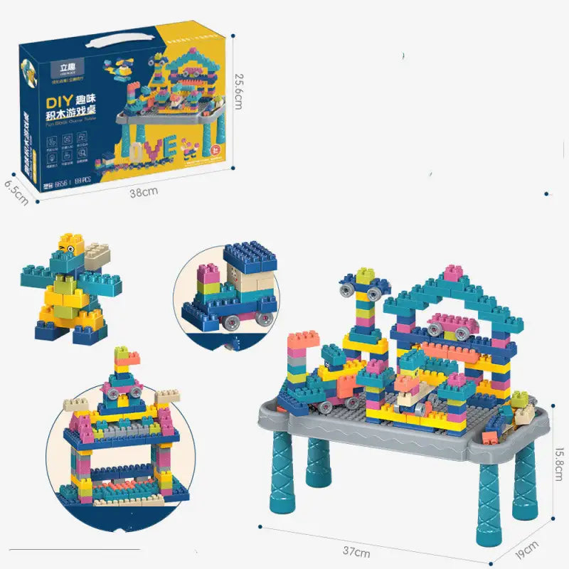 Children’s Building Blocks Plastic Assembled Educational Toys Portable Gift Box Set - 88PCS M color box