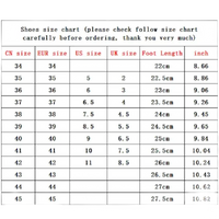 Shoes size chart.