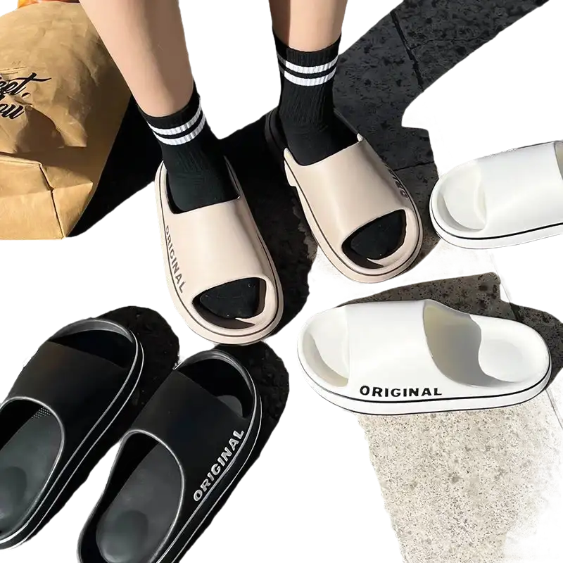 Comfy Women Letter Slippers and Beach Slides Solid from Feslishoet