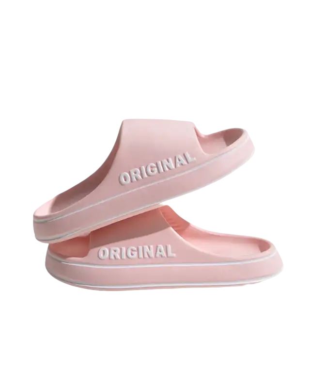 Pink ’Original’ slide sandals.