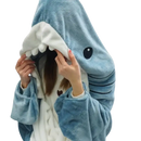 Blue Shark Kigurumi comfy cartoon shark sleeping bag perfect as a shark nap blanket