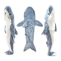 Cute cartoon shark sleeping bag perfect for your shark nap blanket or sleep adventure