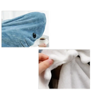 Shark nap blanket with pockets, Fintastic Blue Shark Kigurumi cartoon shark sleeping bag